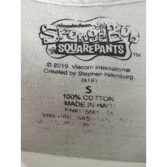 Nickelodeon SpongeBob SquarePants Ocean Pacific White Graphic T-Shirt S Cotton - Picture 2 of 11